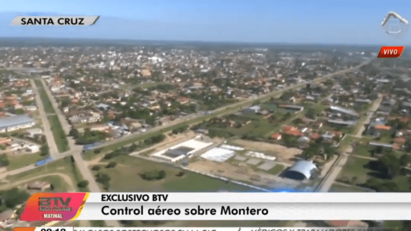 Realizan  patrullaje aéreo para hacer cumplir el ‘encapsulamiento’ en la ciudad de Montero