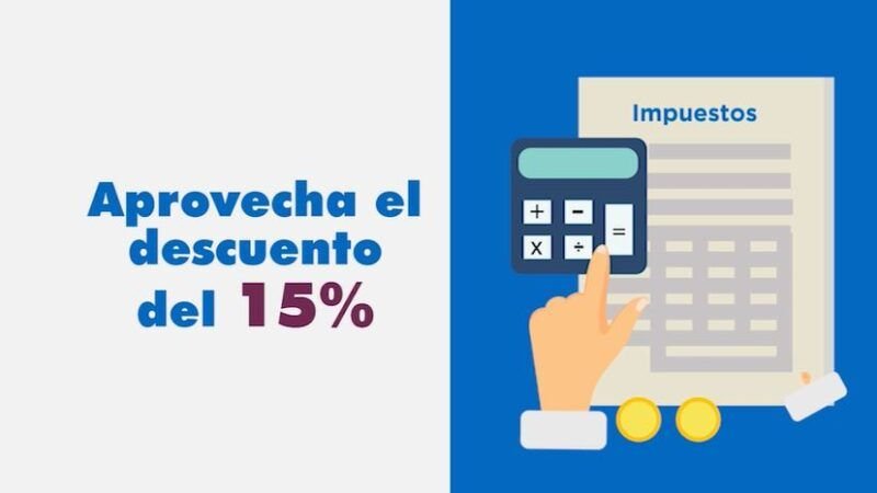 15% de descuento en todas las actividades económicas que tengan licencia de funcionamiento