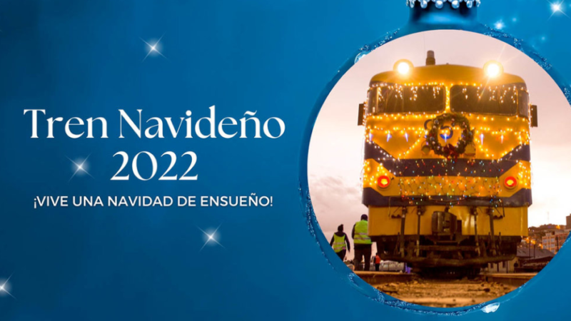 Desde este lunes hasta el viernes recorrerá el tren navideño por el occidente de Bolivia