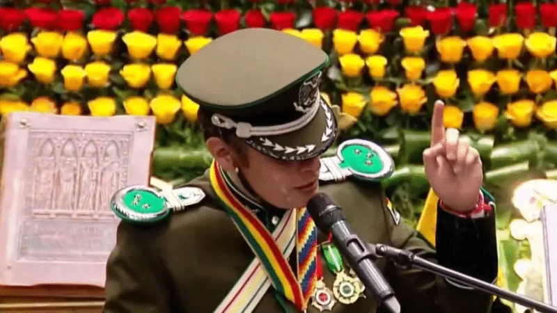 Edmand Lara promete un “nuevo tiempo para el poncho y la corbata” y llama a reconstruir Bolivia sin exclusiones